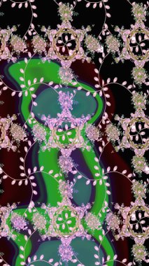 Raster illüstrasyonu. Güzel kumaş deseni. Bahar çiçekli güzel bir çiçek deseni..