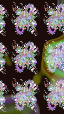 Raster Moda kumaş deseni. Şirin çiçekler. Çizgi çizimi deseni.