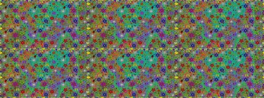 Kusursuz bir mahsul. Renkli Bahar Temalı Kusursuz Arkaplan. Düz Çiçek Elementleri Tasarımı. Raster Şirin kumaş deseni.