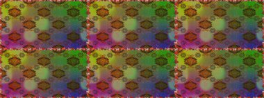 Raster illüstrasyonu. Kahverengi renklerde. Çiçek buketleriyle klasik tarzda kusursuz desen.