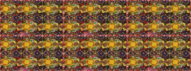 Vadinin çiçekleri kahverengi renklerde. Raster çiçek desenleri çiziyor..