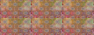 Raster illüstrasyonunda kusursuz çiçek deseni. Suluboya tarzında kahverengi renkte çiçekler.