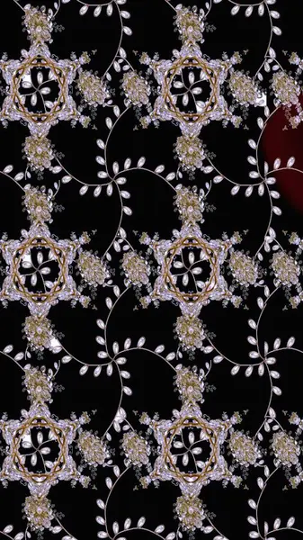 Şirin çiçekli eskiz deseni ve siyah renkli yapraklar, suluboya çiçek deseni, duvar kağıdı, kart veya kumaş için fayanslı. Raster illüstrasyonu.