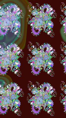 Paketleme, tekstil, duvar kâğıdı için çiçek eskizi. Klasik çiçek desenli. Yumuşak pamuk tasarımı. Raster 'ın taze dokusu. Yumuşak kiremit.