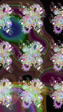 Suluboya, elle çizilmiş. Vadinin çiçekleri kahverengi renklerde. Eskiz arkaplan modeli. Raster - stok.