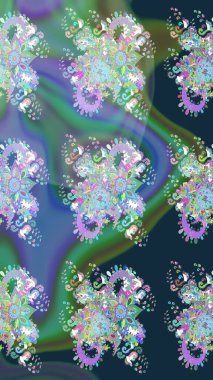 Raster Henna tarzı. Taslak süsleme izi. Tebrik kartı geçmişi, boyama kitabı, arkaplan ve tekstil için kullanılabilir. Etnik Mandala havlusu. Sınır Hindistan çiçek desenli paisley patentli.