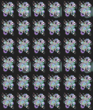 Tropik çiçekler. Gömlek, arka plan modelini çiz. Gri renkli çiçekler.