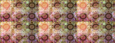 Kahverengi renklerde altın çiçekli altın desenler. Senin tasarımın için, duvar kağıdı. Altın rengi, kusursuz çizim. Raster geometrik arkaplanı.