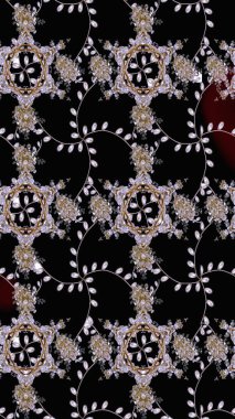 Güzel karalamalı çiçek desenli çizim. Güzel kumaş deseni. Raster illüstrasyonu. Küçük çiçekte sevimli çiçek deseni var..