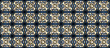 Geleneksel oryantasyon süsü. Kusursuz klasik altın desen. Mavi, gri ve bej renklerde altın elementlerle kusursuz desen. Klasik vintage arkaplan.