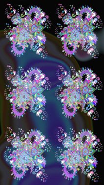 Tony 'nin kumaş kalıbını çiz. Modaya uygun kumaş deseni. Raster illüstrasyonu. Küçük çiçekte sevimli çiçek deseni var..