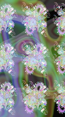 Tekrar eden çiçek arkaplanı, zarif nötr çiçek duvar kağıdı. Tarafsız renkler üzerine çiçek desenli çizimler, el yapımı papatyalar, papatyalar..