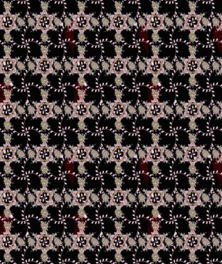 Modern çiçek arkaplanı. Parlak renkli çiçekli ve siyah yapraklı harika bir çiçek deseni. Moda baskıları için zarif bir şablon. Halk stili.