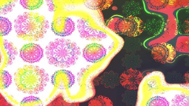 Çiçekli bahar çiçekleri. Moda baskıları için zarif bir şablon. Küçük çiçekte güzel bir desen. Motley illüstrasyonu. Küçük renkli çiçekler. Çizim.