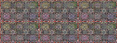 Raster illüstrasyonu. Gri renklere karalamalar çizen kusursuz çiçek deseni.