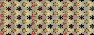 Düz Çiçek Elementleri Tasarımı. Renkli Bahar Teması eskiz kalıbı. Raster..