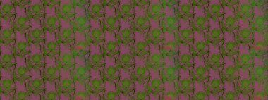 Yeşil ve mor renkli çiçekler. Raster illüstrasyonunda çiçek deseni çizimi.