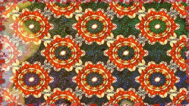 Şık bir grafik desen. Duvar kâğıdı barok, İspanyol kumaşı. Kusursuz raster arka plan. Kahverengi renklerde altın elementler. Çiçek deseni.