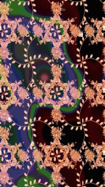 Raster illüstrasyonu. Küçük çaplı çiçeklerdeki basit şirin desenler. Tekstil veya kitap kapakları, imalat, duvar kağıtları, baskı, hediye paketi ve yapıştırma kitabı için çiçek eskiz geçmişi.