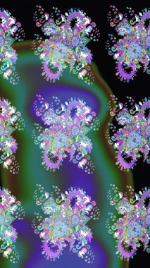 Sabıka fotoğraflarında, bebek kıyafetlerinde, duvar kâğıtlarında, paket kutularında falan kullanılabilir. Zarif, parlak ve eskiz yeşil çiçek deseni tasarımı.