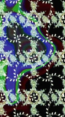 Raster illüstrasyonu. Eskiz geçmişi. Eski usul. Kumaş, tekstil, duvar kağıdı baskısı için. Raster. Tomurcukları çiçekli sevimli çiçek deseni..