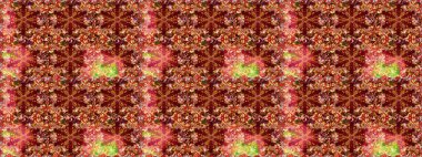 Tekrarlayan elementlerle kusursuz soyut arkaplan. Klasik raster şablonu. Kırmızı ve altın desenli.