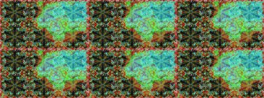 Altın elementli yeşil renkler. Raster altın desen. Kusursuz altın desenli bukleler. Raster illüstrasyonu. Doğu tarzı arabesk.