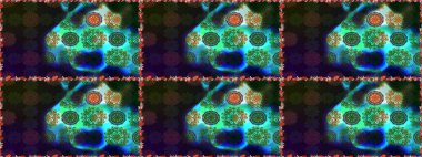 Raster illüstrasyonu. Güzel kumaş deseni. Güzel karalama çiçekleri olan kusursuz çiçek desenleri. Küçük çiçekte sevimli çiçek deseni var..