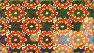 Kahverengi renkli ve altın elementli klasik, pürüzsüz desen. Raster illüstrasyonu.