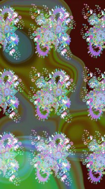 Yeşil renklerde. Anti-stres için soyut örnek sayfası. Raster illüstrasyonu.