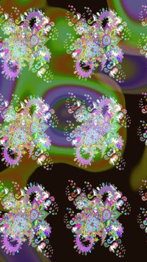 El yapımı çiçek ve bitki koleksiyonu. Raster illüstrasyonu. Şirin karalamalı çiçek desenli çizim. Eskiz tarzı gri renkte. Raster illüstrasyonu.