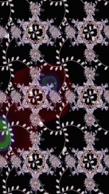 Düz Çiçek Elementleri Tasarımı. Siyah renkli çiçekler. Sevimli çiçek raster deseni. Renkli Bahar Teması çizim şablonu.