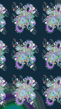 Hoş bir çiçek geçmişi var. Raster illüstrasyonu. Güzel kumaş deseni. Küçük çiçekte çizim deseni.