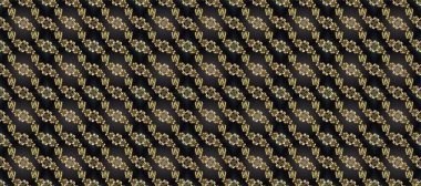 El yapımı dekoratif çerçeve, albüm kapağı, tebrik kartı, klasik Art deco tarzı. Altın karalama fantezi yapraklarından ve kahverengi, siyah ve gri renkte çiçeklerden oluşan Raster soyut çelengi.