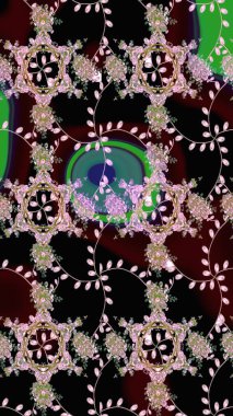 El çizimi Raster çizimi. Çizim çiçek deseni duvar kağıdı, web sitesi arka planı, ambalaj kağıdı, davetiye, broşür, afiş veya web sitesi için kullanılabilir. Karalama elementleri.