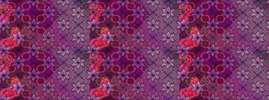 Çiçek desenli eskiz, yaz çiçekleri. Düz Çiçek Elementleri Tasarımı. Mor renkli çiçekler. Renkli Bahar Teması çizim şablonu.