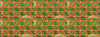 Yeşil renkte Royal retro. Kusursuz desenli altın elementler. Altın şablon. Klasik çiçek dokusu. Kart, duvar kağıdı, ambalaj ve tekstil için klasik tasarım. Raster illüstrasyonu.