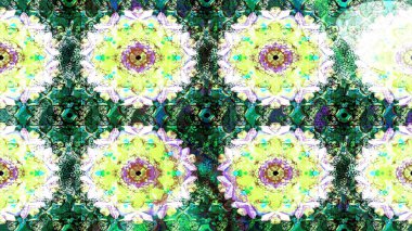 Raster illüstrasyonu. Çizim çiçek deseni duvar kâğıdı olarak kullanılabilir. Yeşil ve nötr renkte çiçekler.