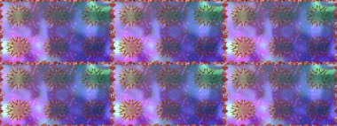 Raster dikişsiz çiçek deseni. Vadinin çiçekleri menekşe renklerinde.