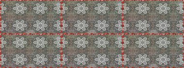 Suluboya çizimi. Çiçeklerle kusursuz desen. Gri renkli çiçekler. El çizimi.