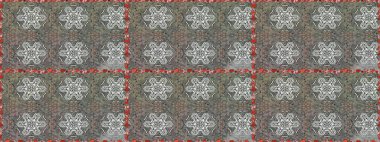 Parmak izi, kumaş, duvar kâğıdı, tekstil için raster dokusu. İşlemeli çiçekli, dikişsiz desen. Renkli grunge soyut arkaplanı Cologray çiçekleriyle zenginleştirir.