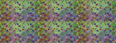 Arkaplan dokusu, duvar kağıdı, yeşil renkli çiçek teması. Kabile sanatı boho baskısı, klasik çiçek arkaplanı. Soyut etnik raster pürüzsüz desen.