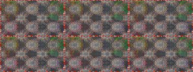 Raster. Gri renkli güzel çiçeklerle kusursuz desen, suluboya çiçek deseni, duvar kağıdı, kart veya kumaş için fayanslı..