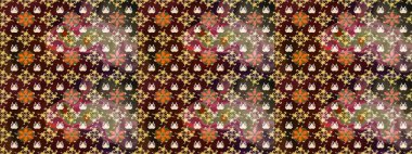 Kızılderili desenli desenli desenli şal deseni. Tekstil, tebrik kartı, boyama kitabı, telefon kılıfı baskısı için kullanılabilir. Raster Henna dövme stili. Etnik Mandala süsü.