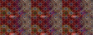 Güzel kumaş deseni. Raster suluboya deseni, narin çiçekler, kahverengi çiçekler, tebrik kartı şablonu..