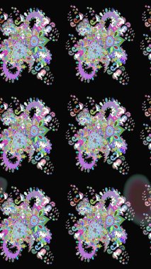 Suluboya çiçek buketi. Siyah renklerde. Raster illüstrasyonu. Çiçek arkaplan. Çiçekli tebrik kartı. Doğum günü kartı ya da düğün davetiyesi.