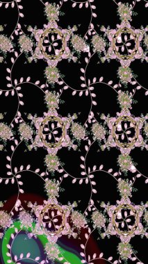 Eskiz Vintage Çiçek Deseni. Raster Kalça dokusu deseni.