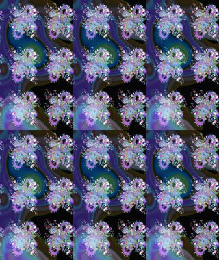 Raster illüstrasyonu. Flower eskiz arka planı. Çiçek deseni. Şatafatlı bahar bahçesi dokusu.