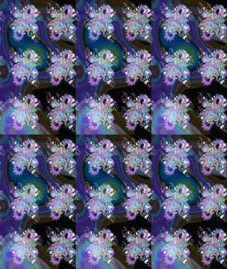 Raster illüstrasyonu. Flower eskiz arka planı. Çiçek deseni. Şatafatlı bahar bahçesi dokusu.