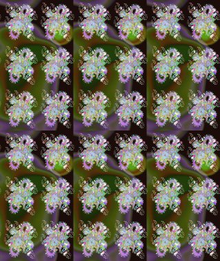 Çiçek deseni. Şatafatlı bahar bahçesi dokusu. Flower eskiz arka planı. Raster illüstrasyonu.